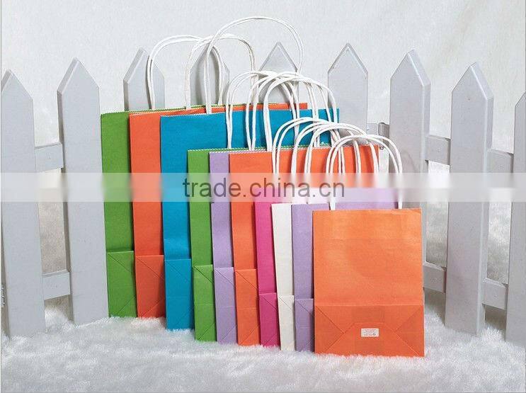 brown kraft paper bag with flat handle