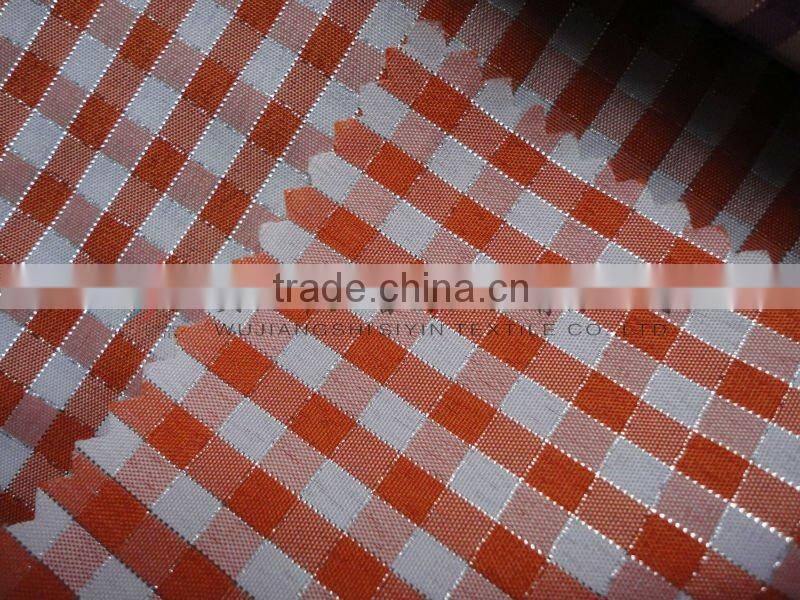 silver Yarn Dyed Small Plaid decorated Fabric
