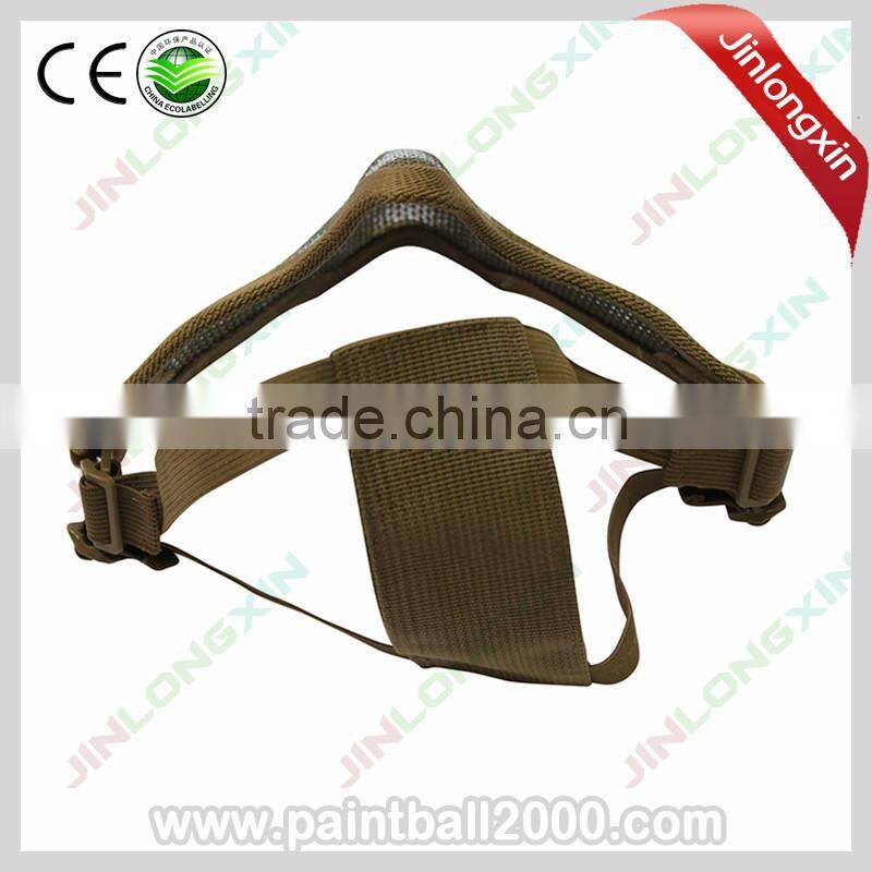 Tactical Military Half Face Metal Mesh Protector Airsoft Mask