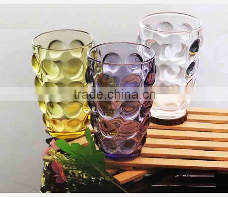 lead-free hand made round color change drinking glass