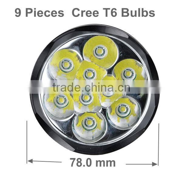 11000 Lumen High Power Rechargeable Torch 9 LED Torch Rechargeable