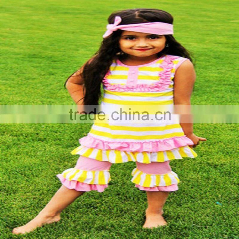 wholesale fall long sleeve children clothes floral baby girl boutique outfit