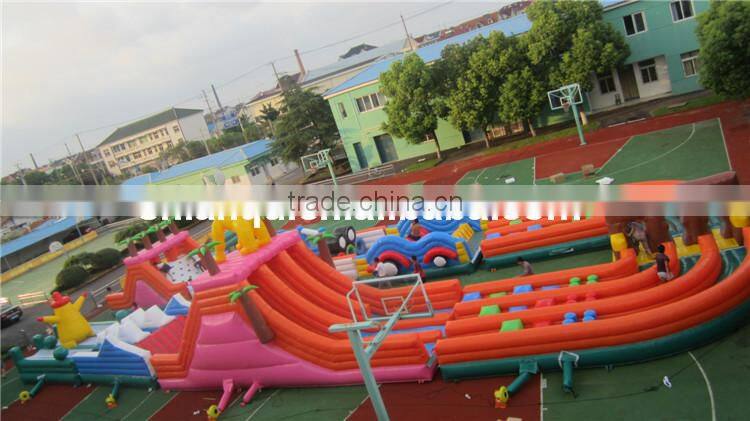 2014 Super Long Outdoor Adult Inflatable Obstacle Course for Sale