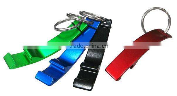 Aluminium pocket bottle opener with carabiner for gift