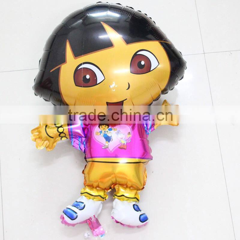 2016 Sale Party Supplies Single Foil Balloons Dora Balloons Cartoon Foil Helium