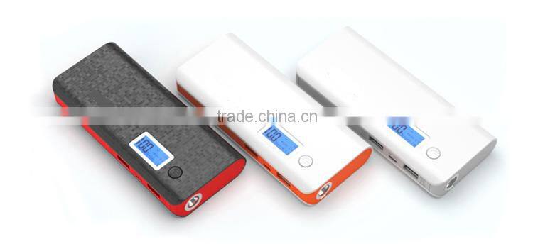 lcd display 18650 charger 13000MAH POWER BANK dual usb output