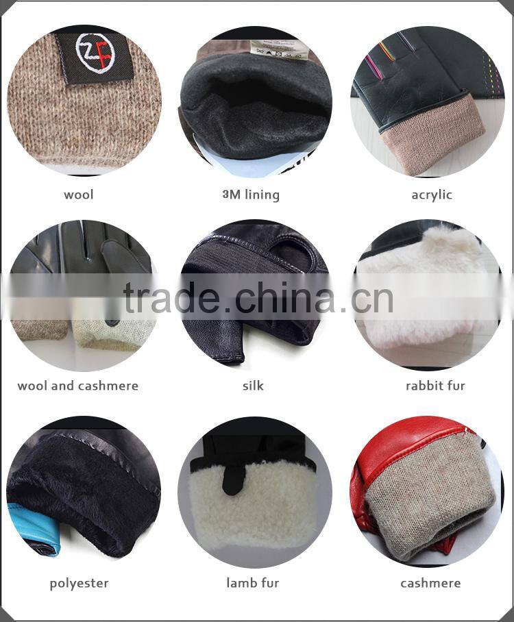 Top sheepskin short lady's fashion dress driving Punch leather gloves
