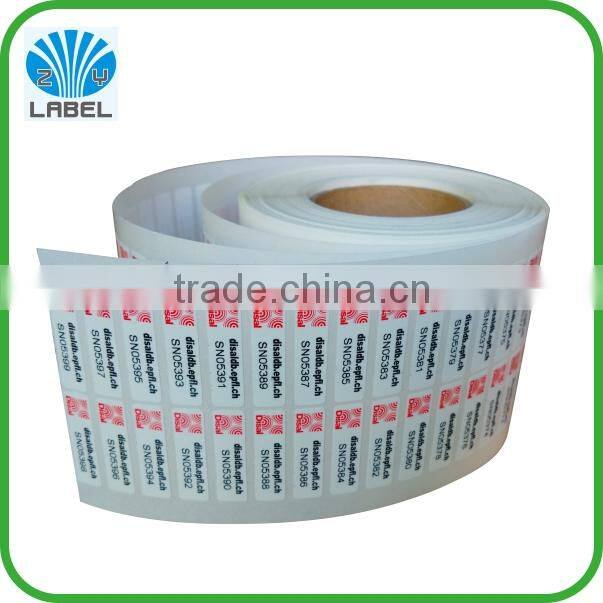 High Quality Custom Self Adhesive Paper Stickers,Custom Self Adhesive Serial Number Labels