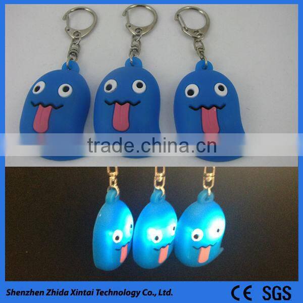 key decorative silicone LED light climbing keychain