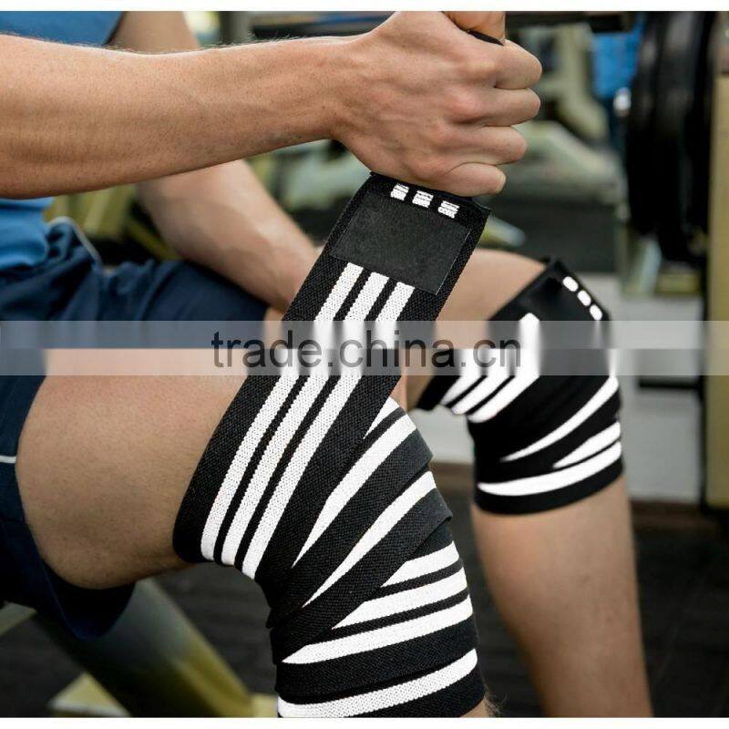 Scorpion Power Lifting Weight Lifting Knee Wraps. Elasticated Power Lifting Knee Support Bandage