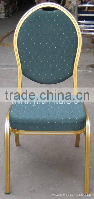 Rental hotel golden banquet dining stacking chair YC602
