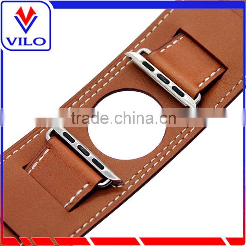 Genuine Leather Band Bracelet Cuff Wrist Watch Band For Apple Watch Cuff Leather Band