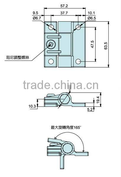 HL-272-2 Machine Tools resistance hinge angle hinge torque hinge