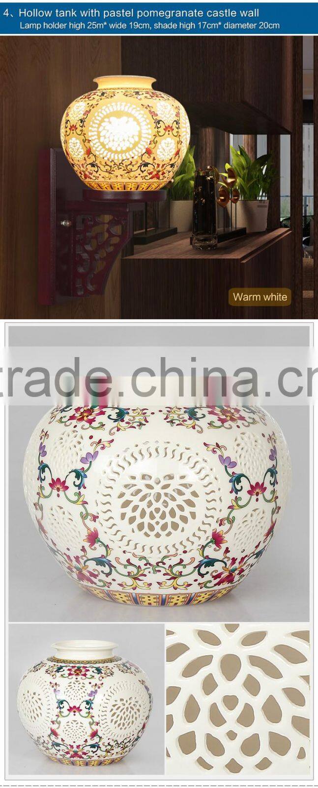 American and European Style Wall lights Antique Wall Lamp Ceramic Wood Craft Bedside Home Deco Hotel Vintage Bathroom Light