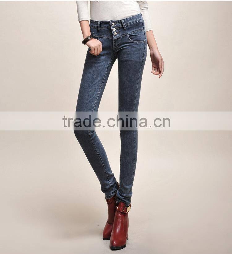 Hot-selling elegant autumn high quality denim jean trousers