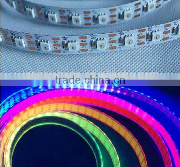 New3.2ft 1M ws2812b rgb led strip 5050 SMD led strip waterproof,5V ,color programmable,addressable,digital,with CE,ROHS approval