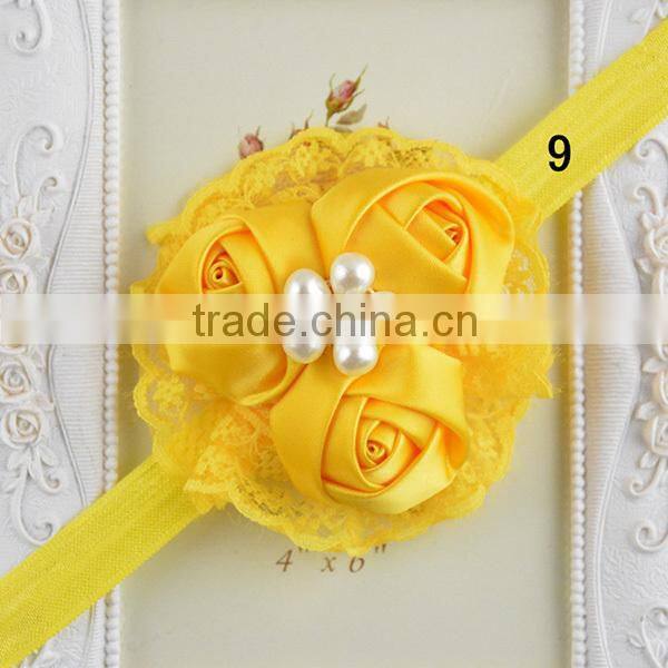 pearl flowers girls elastic hair band, types of hair bands