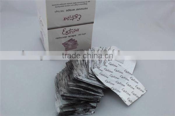 pre-cut nail arts wrap foil sheet for UV gel polish remover with cotton pad