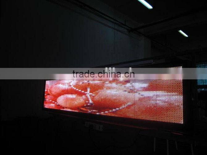 Double Sided 16x64 Pixels Green Color Outdoor LED Moving Message Display Sign
