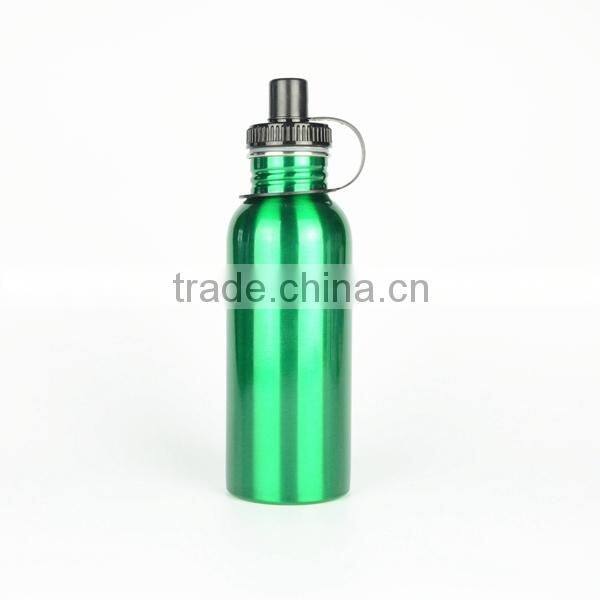 portable reusable stainless steel single wall sport water bottle