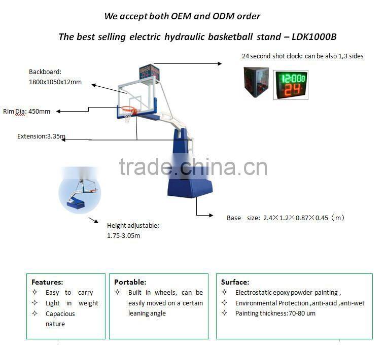 Alibaba education adjustable outdoor wholesale basketball stand