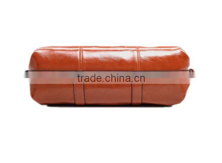 Woman shopping bag Wax-oil leather handbag crossbody bag