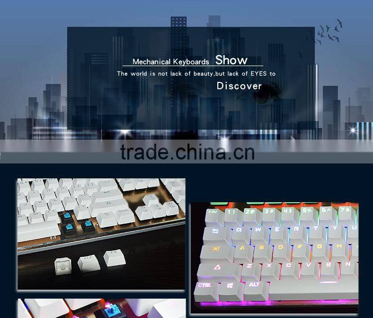 Cool Backlight LED Wired Gaming Mechanical Keyboard For Keyboard Gamer