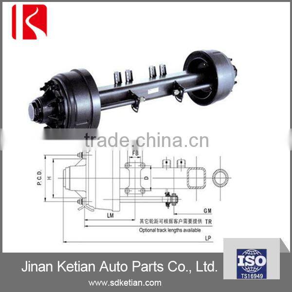 China manufacture trailer axle truck rear axle