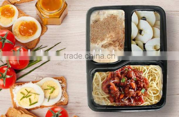 Lunch Box Bento Food Storage Container - with 3 Compartments Meal Prep (Sets of 10) by Enzo offers a Green No BPA, BPS Free, Re