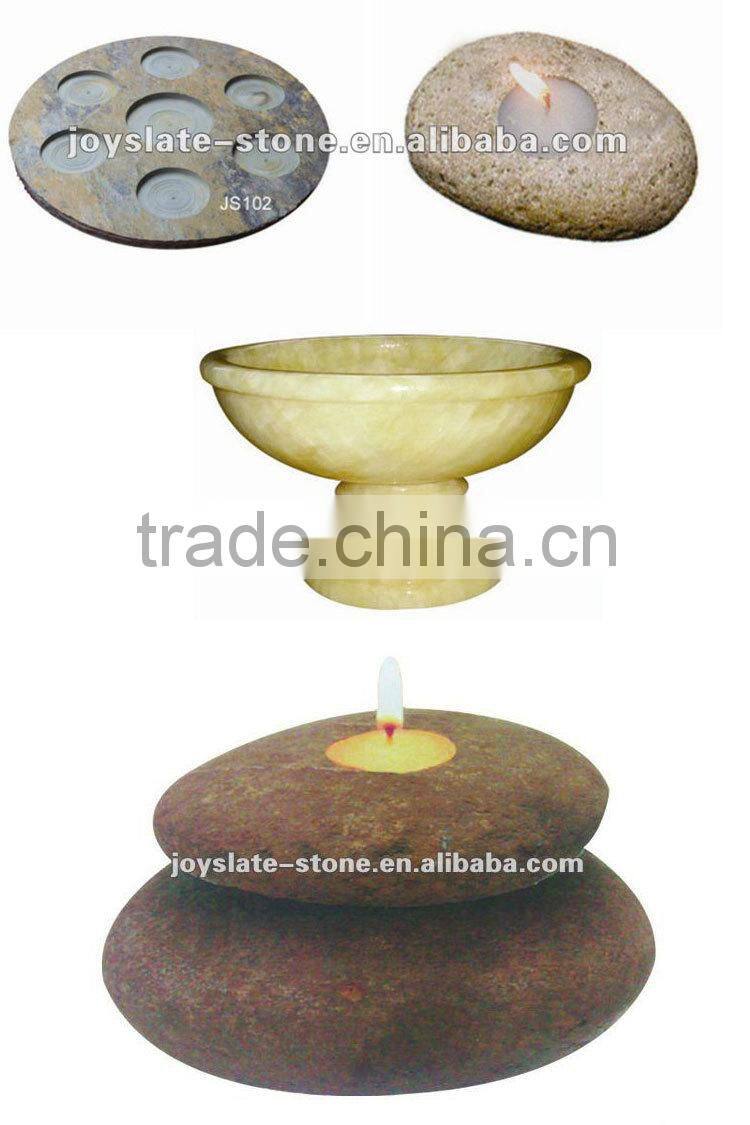 Natural Marble Stone cheap votive candle holders floor candle holders