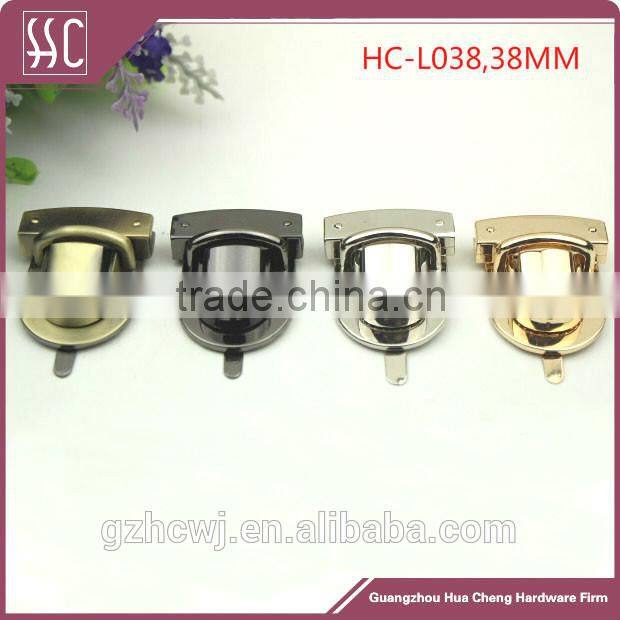 38mm metal lock, metal lock for bag accessory made in China, Guangzhou metal lock