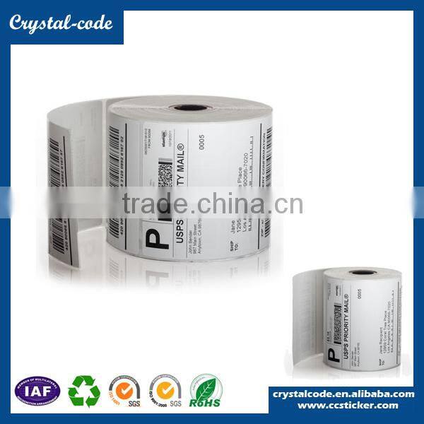 Printed self adhesive packing label with logo