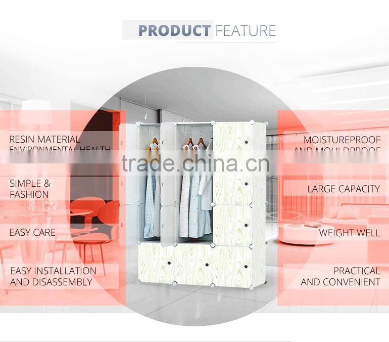 Wholesale Folding Modern bedroom plastic wardrobe box