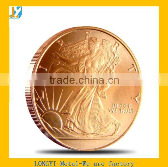 Custom fine copper challenge coin