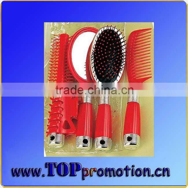 promotion plastic hairbrush set custom salon hair comb set