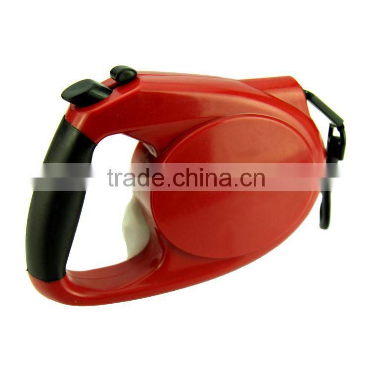 Paw Embossed Dog Flexible Leash with Flat Tape