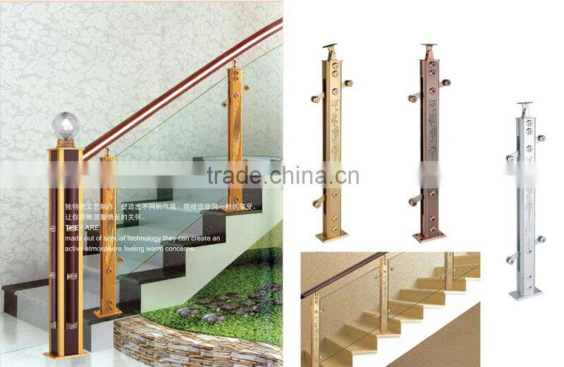 850mm galvanized metal glass balustrade