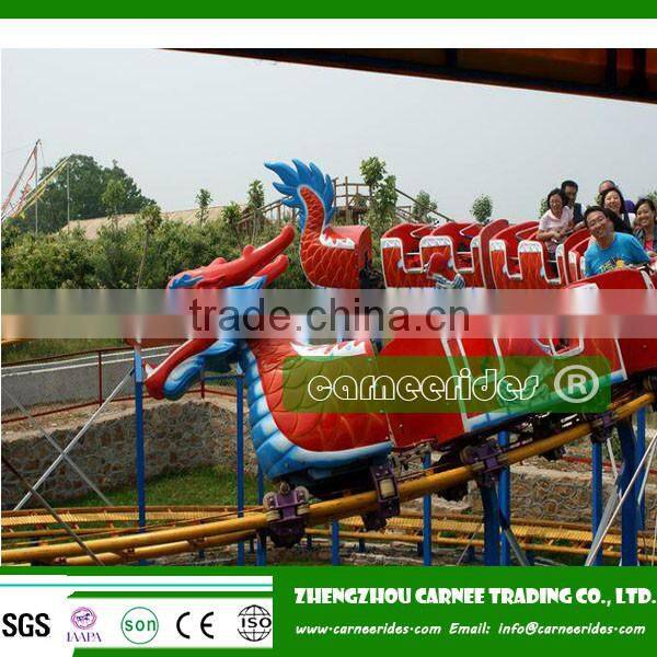 funfair amusement outdoor mini roller coaster dragon coaster for sale