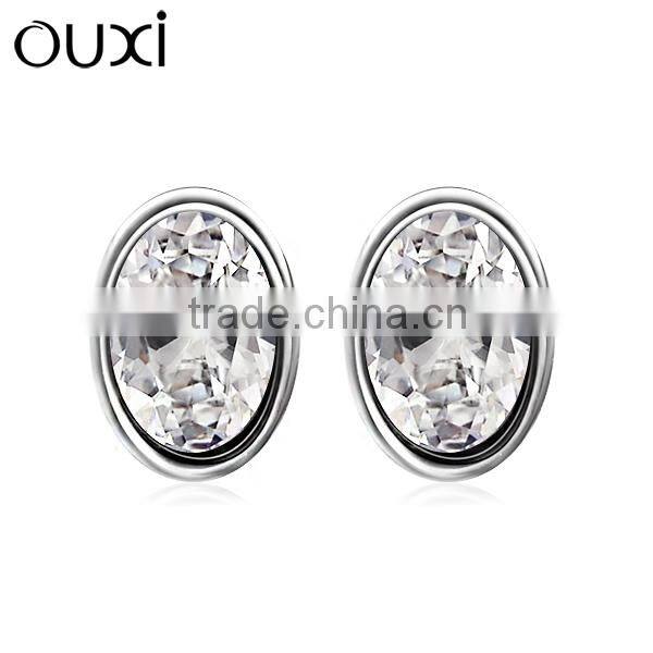 OUXI Wholesale unique 925 sterling silver ladies crystal earring Made With Crystal Y20199