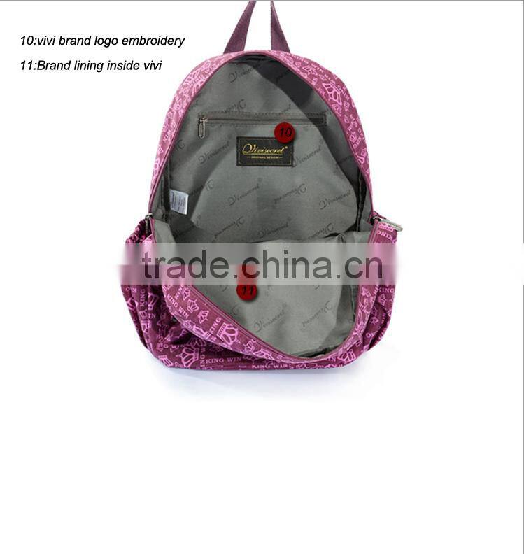 Green fancy private novelty school bag for student girls
