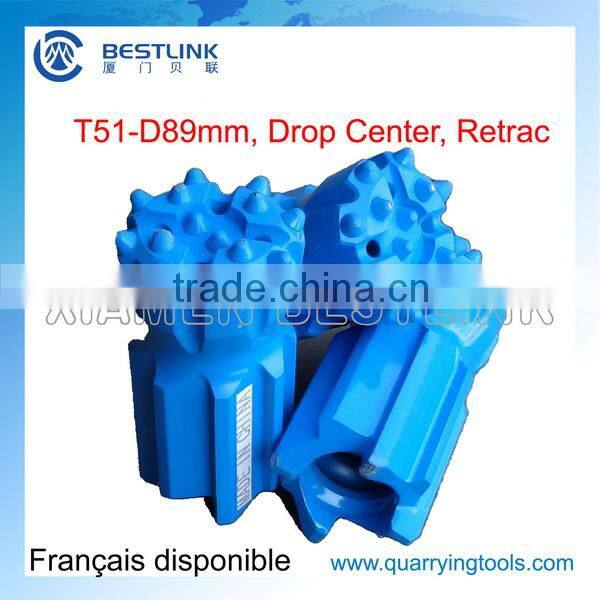 D32mm D34mm China Tapered&Threaded button bit for rock drilling