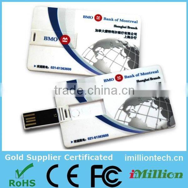 Creative plastic credit card usb flash drive pen shape usb flash driver