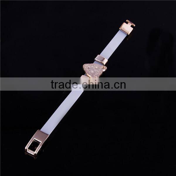 2016 Leopard Hip Hop Wristband Silicone Bracelet