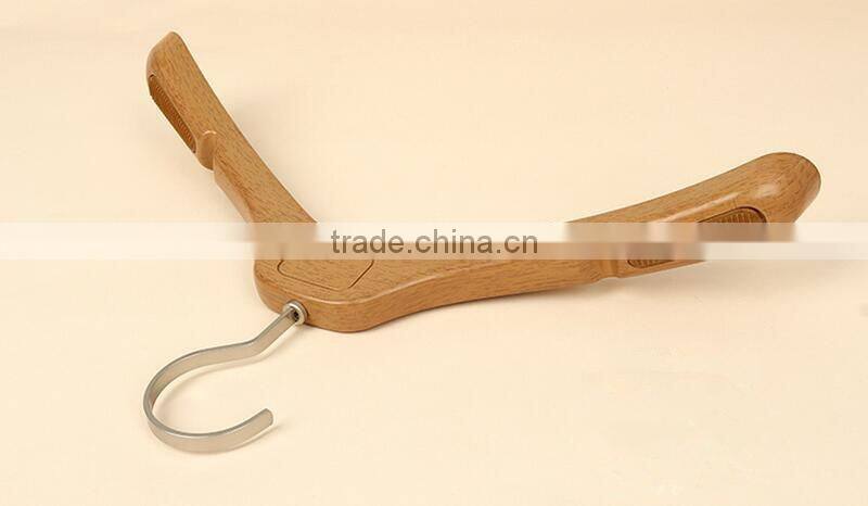 New Design Thick Plastic Hanger for Coats and Suit,Imitation Wood Color
