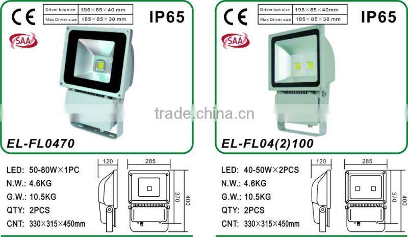 Aluminum Alloy Die casting Outdoor led flood lighting housing 50-80w