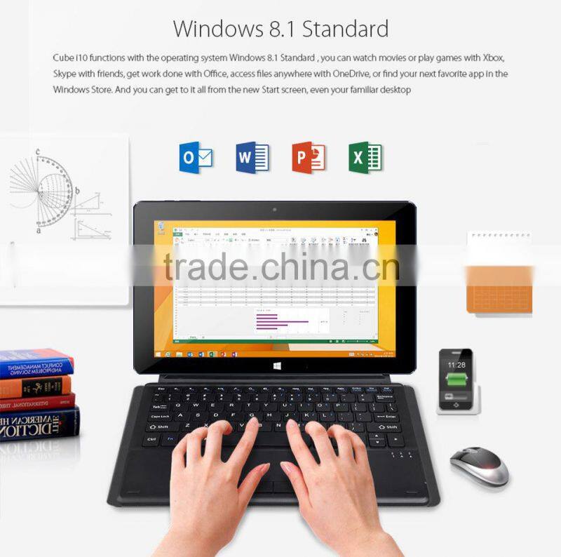 10.6 inch Dual boot Windows10 Android 4.4 Tablet pc CUBE I10