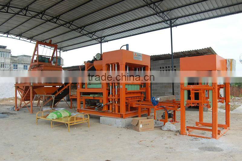 Hot sale! PLC controller,import hydraulic valve. ShentaQTY6-15 automatic fly ash brick making machine in india price