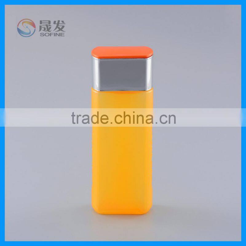 Square cosmetic skin lotion bottle