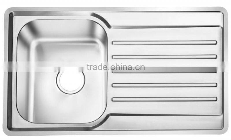 Yacht,Boat,Train and Public Mobile Toilet Used Stainless Steel Washing Basin Kitchen Sink with Drain Board GR-Y800