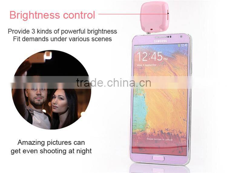 Top Selling Camera Flash Light For IOS Android Mini Portable 3.5mm Jack Smart Selfie 16 LED Camera Flash Light